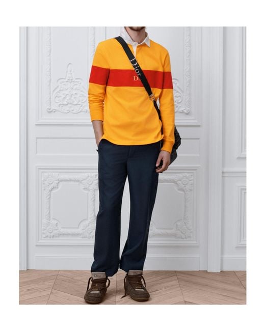 Dior Blue Casual Pants With Belt Loops for men