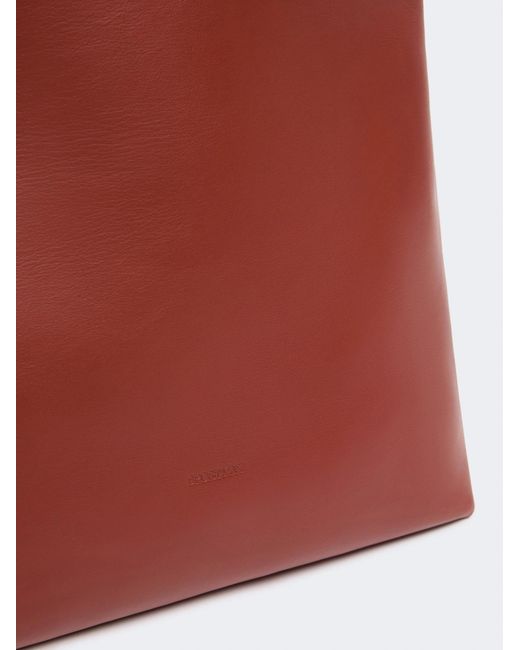 Sportmax Red Leather Shoulder Bag