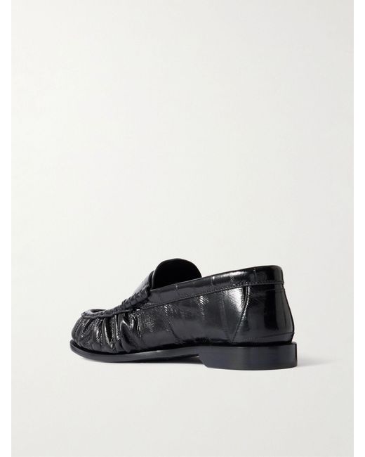 Saint Laurent Black Le Loafer Logo Plaque Slip-On Loafers