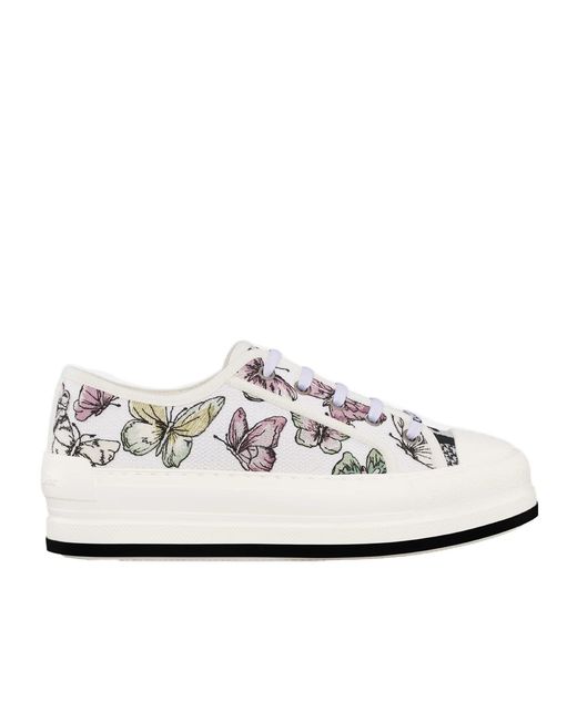 Dior White Walk'N' Platform Sneaker