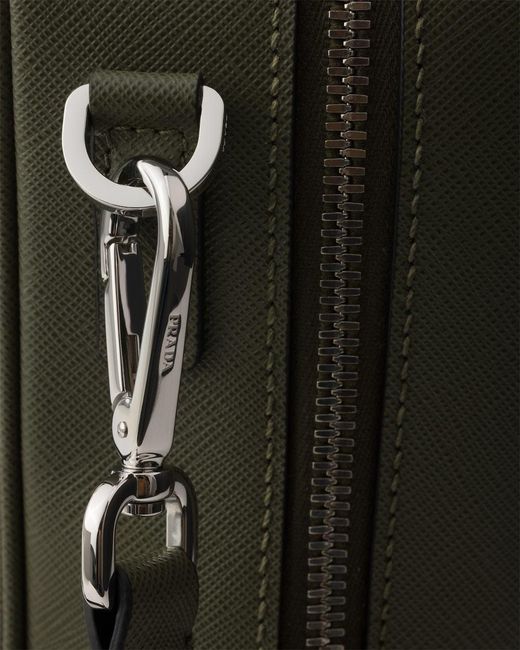 Prada Black Saffiano Leather Work Bag for men