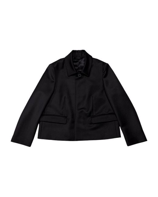 Balenciaga Black Long-Sleeved Lapel Jacket