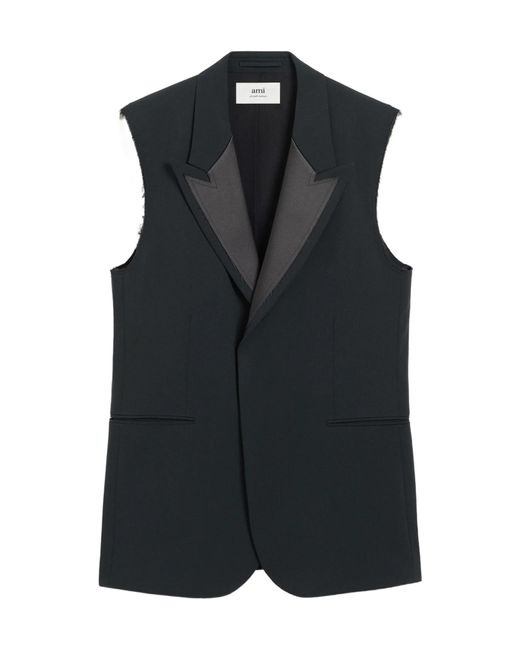 AMI Black Sleeveless Vest for men