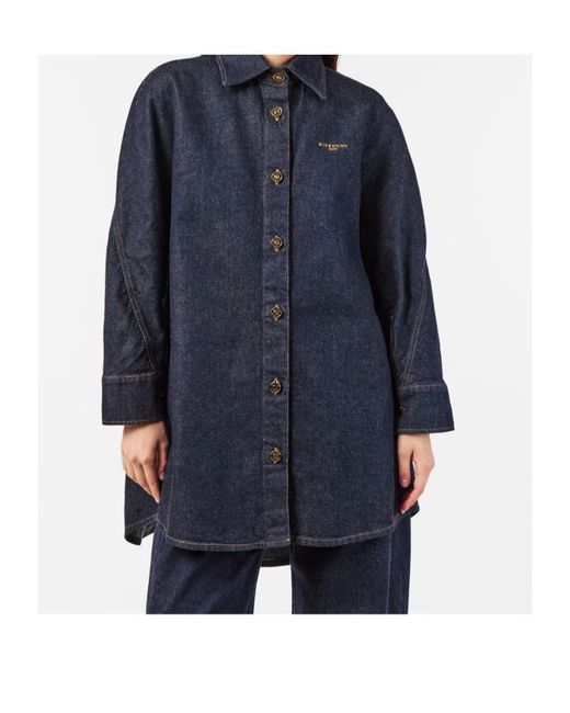 Givenchy Blue Denim Cotton Long Sleeve Overshirt