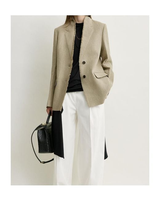 Totême Natural Totême Raw Lapel Jacket