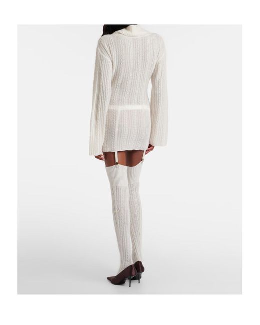 AYA MUSE White Long Sleeve Dress With Socks
