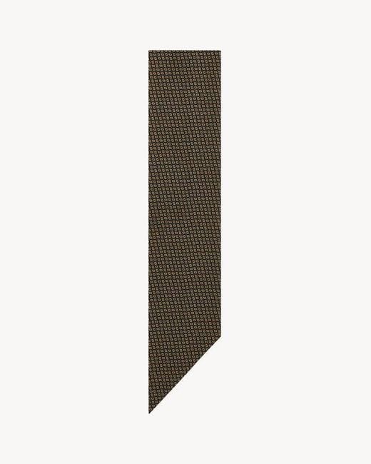 Saint Laurent White Lavalliere Scarf for men