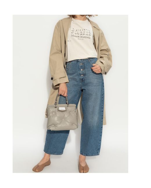 MM6 by Maison Margiela Natural Curved Hem Coat