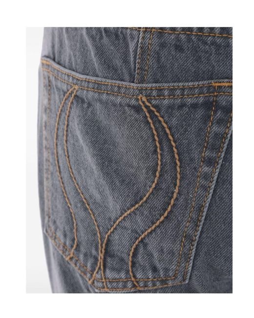 JORDANLUCA Gray Asymmetrical Jeans