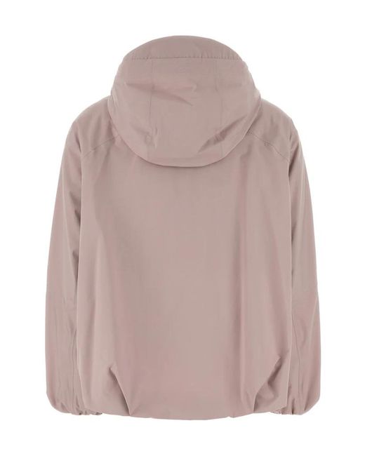 Herno Brown Zip-Up Hooded Jacket