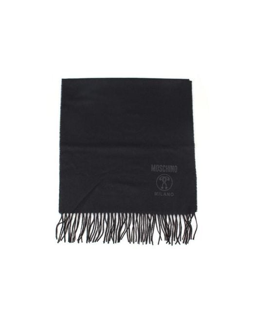 Moschino Blue Logo Scarf for men
