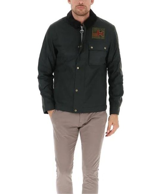 Barbour Black Waxed Cotton Jacket for men