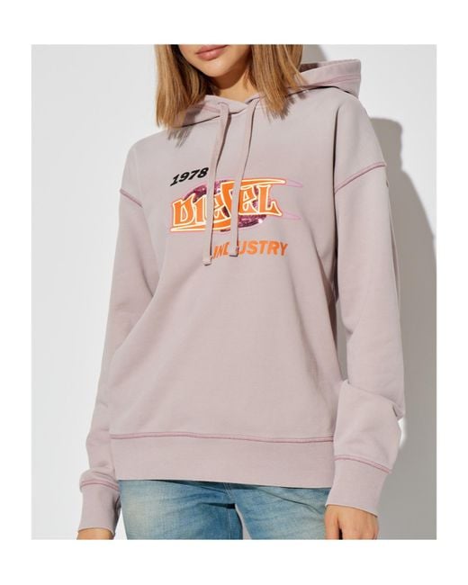 DIESEL Pink F-Buxt-Hood-P2 Drawstring Hoodie