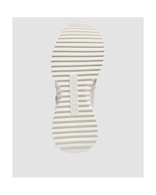 Moncler White Pacey Lace-Up Trainers