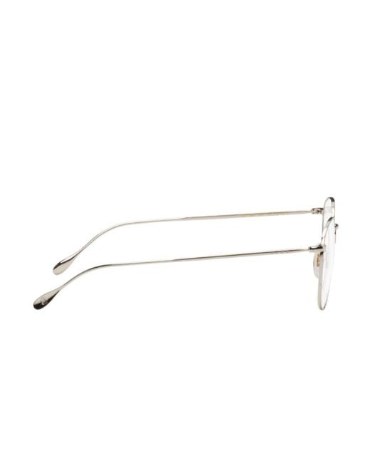 Gucci White Eyewear Round Frame Glasses for men