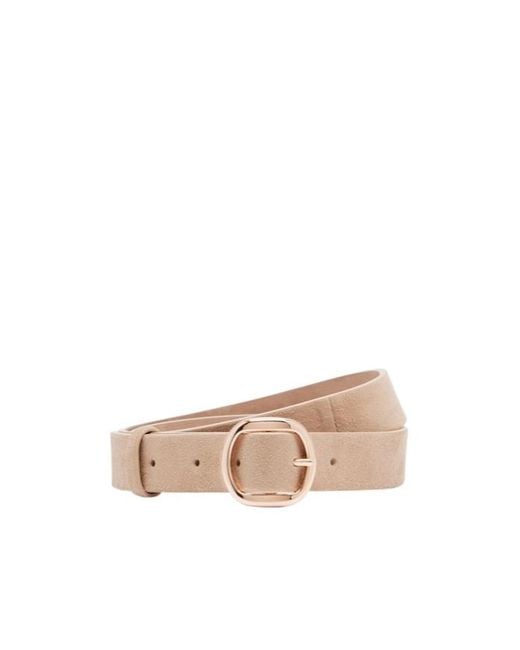 Gabriela Hearst Pink Elster Suede Belt