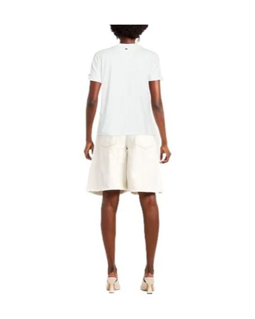 Weekend by Maxmara White Printed Short-Sleeve T-Shirt