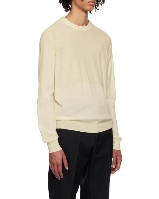 Jil Sander Natural Crewneck Long-Sleeved Jumper for men