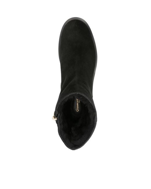 Gianvito Rossi Black Shearling-Lining Suede Boots
