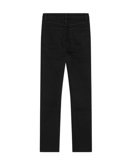 FRAME Black Denim Trousers With Belt Loops