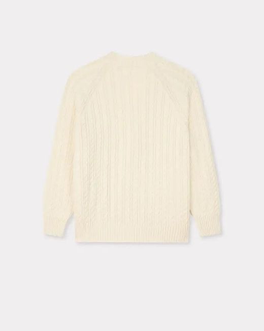 KENZO White Patch Buttoned Cardigan