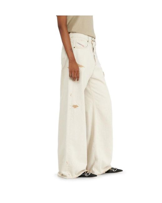 DIESEL White 1996 D-Sire Wide-Leg Jeans