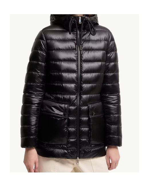 Moncler Black Jasmin Zip-Up Quilted Jacket