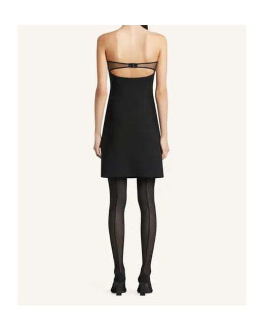 Courreges Black Courrèges Strapless Cut-Out Mini Dress