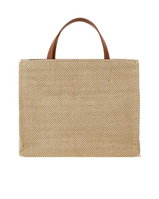 Ferragamo Metallic Tote Bag With Logo