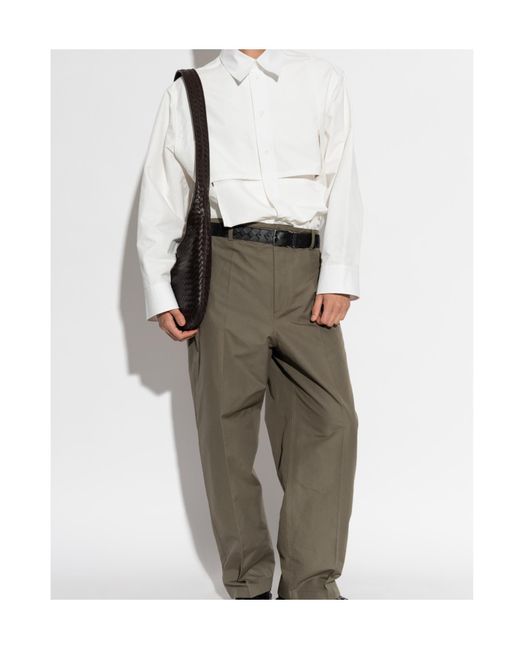 Bottega Veneta White Long Sleeve Shirt for men
