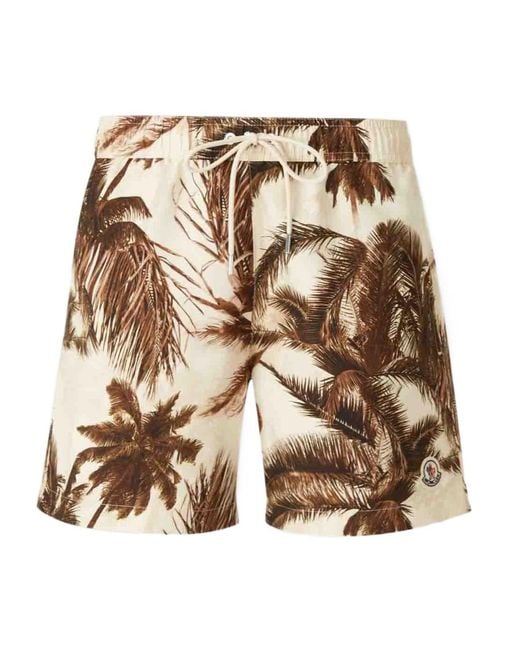 Moncler Natural Wide-Leg Swim Trunks for men