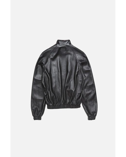 Acne Black Leather Jacket for men