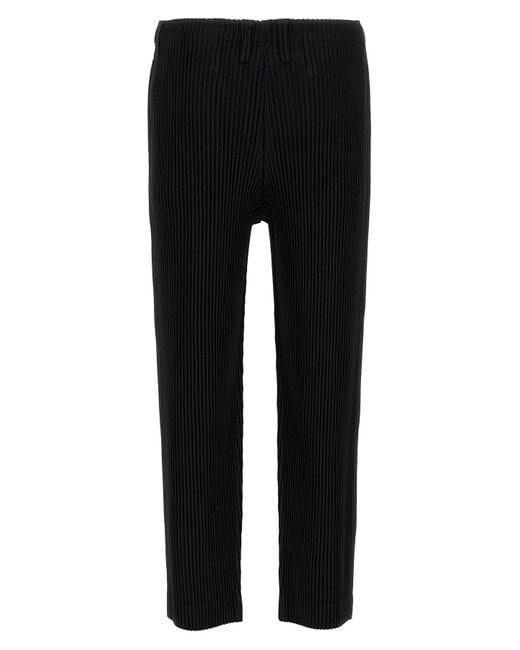 Homme Plissé Issey Miyake Black Homme Plissé Issey Miyake Elasticated Waistband Pleated Trousers for men