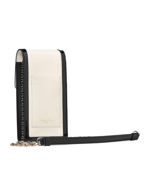 Roger Vivier Black Logo Details Shoulder Bag