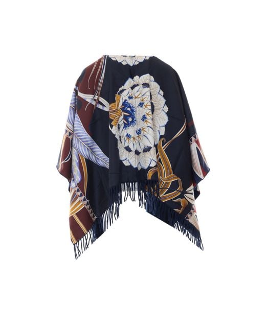 Ferragamo Blue Reversible Shawl