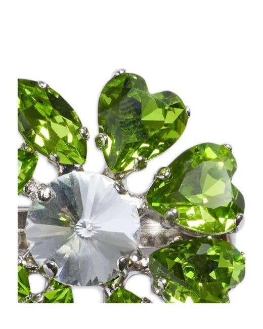Simone Rocha Green Mini Heartbloom Hair Clip