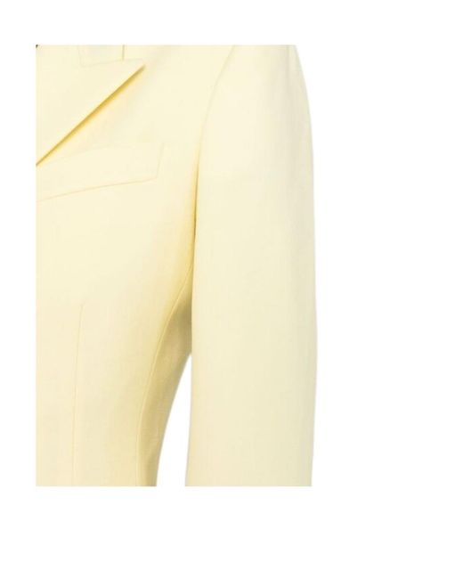 Stella McCartney Yellow Double Breasted Tailored Jacket