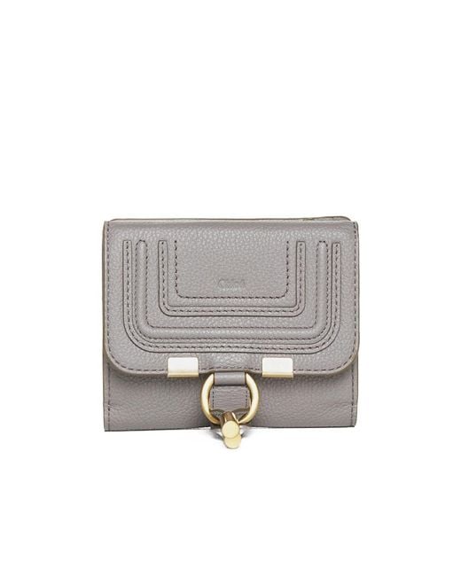 Chloé Gray Marcie Leather Wallet