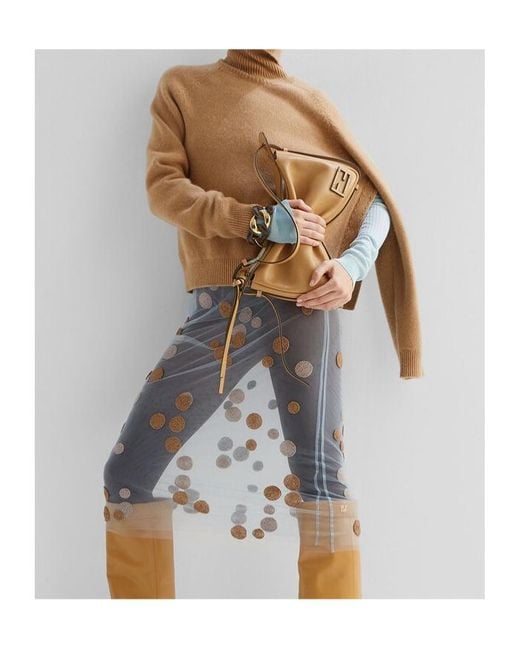 Fendi Natural Turtleneck Long Sleeved Knitted Jumper