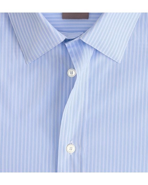 Dior Blue Homme Slim Striped Shirt for men