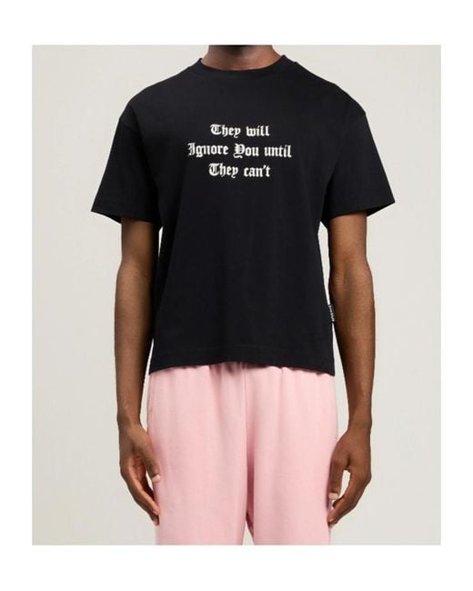 Palm Angels Black Statement Print T-Shirt for men
