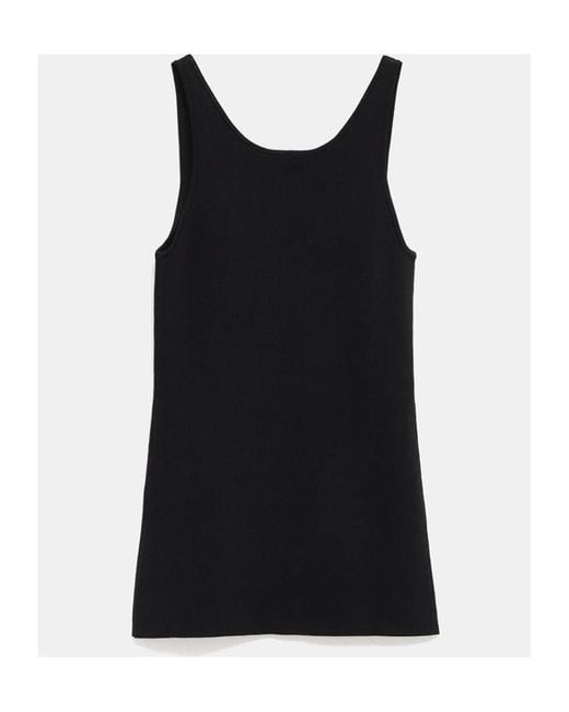 Totême Black Totême Sleeveless Knitted Tank Top
