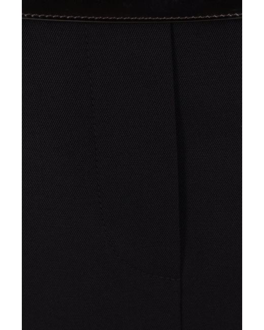 Prada Black Belted Straight Hem Midi Skirt
