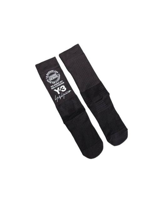 Yohji Yamamoto Black Ribbed Knit Socks for men