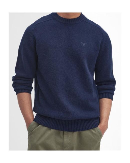 Barbour Blue Crew Neck Sweater for men