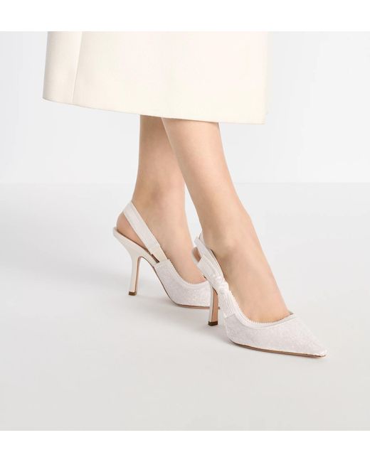 Dior White J'A Slingback Pump
