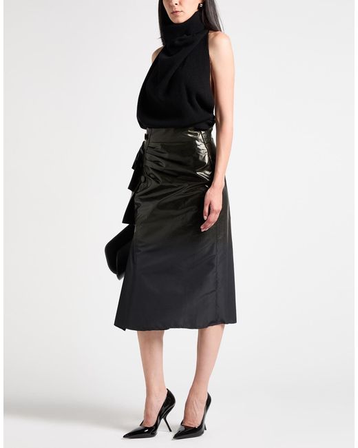 Maison Margiela Black Color-Block Ruffled Umbrella Skirt