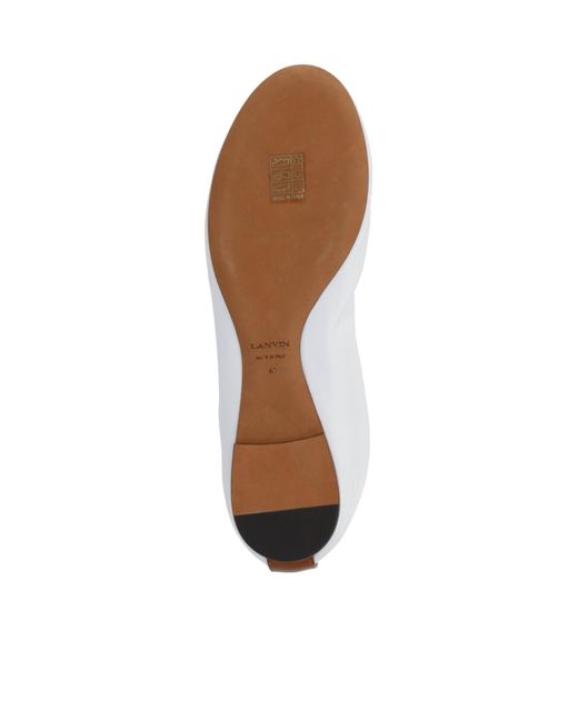 Lanvin White The Ballerina Flat Shoes