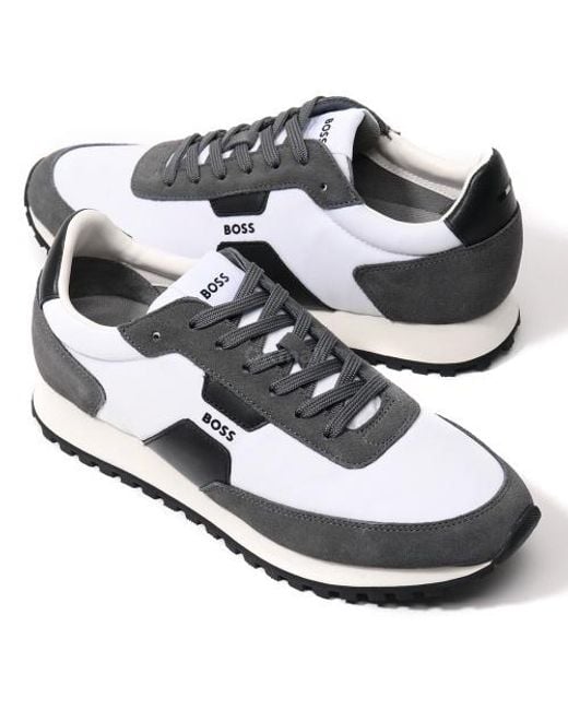 Boss Multicolor Lace-Up Sneakers for men