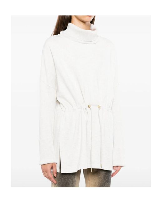 Varley White Ethel Roll-Neck Sweatshirt